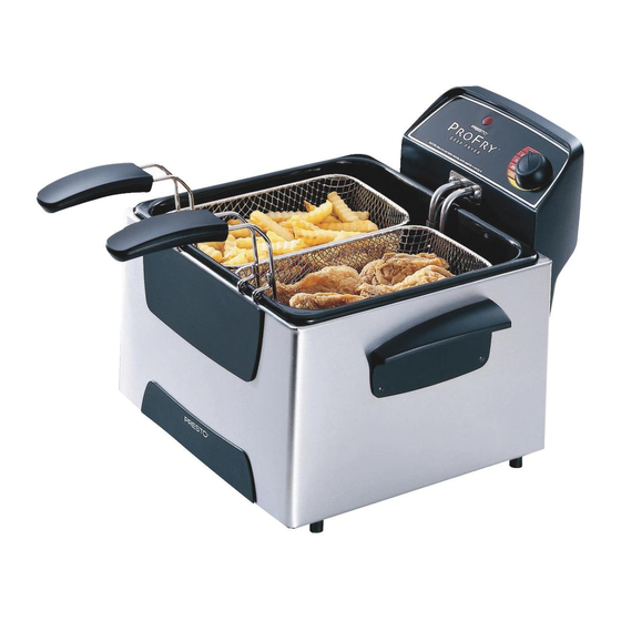 PRESTO DUAL BASKET PROFRY INSTRUCTIONS MANUAL Pdf Download ManualsLib