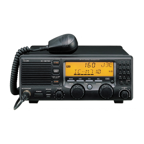 Icom IC-M710 Instruction Manual