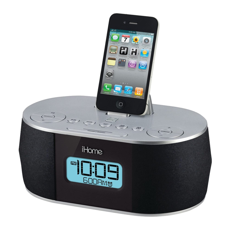 ihome clock radio manual ibt38