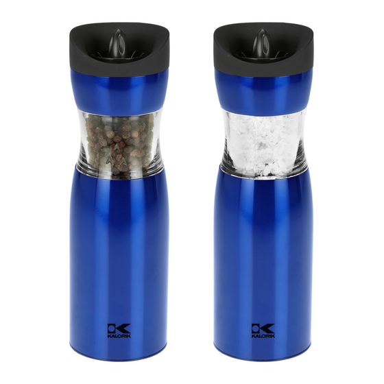 Kalorik Rechargeable Gravity Salt and Pepper Grinder Set PPG 45587