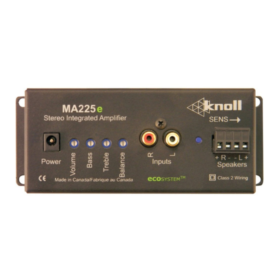 KNOLL MA225E INSTALLATION INSTRUCTIONS Pdf Download ManualsLib