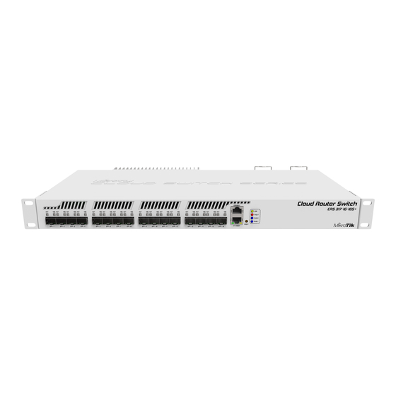 MikroTik CRS317-1G-16S+RM Quick Start Manual