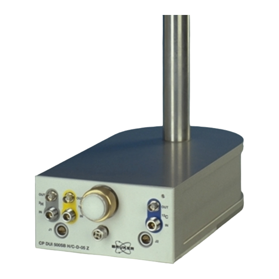 Bruker CryoProbe User Manual