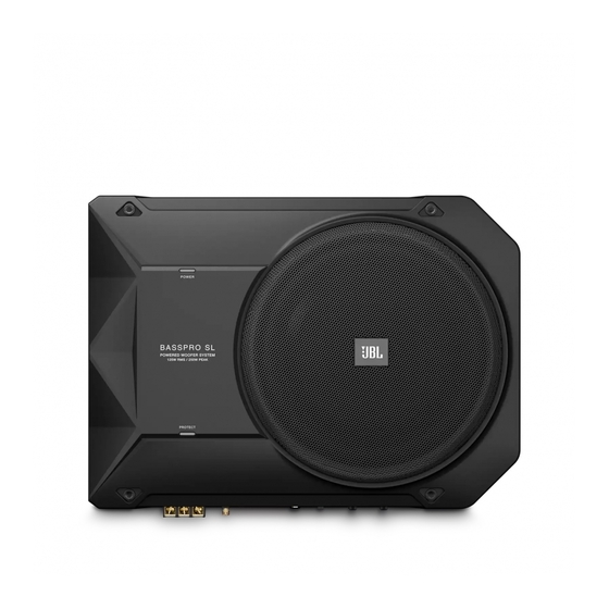 JBL BassPro Quick Start Manual