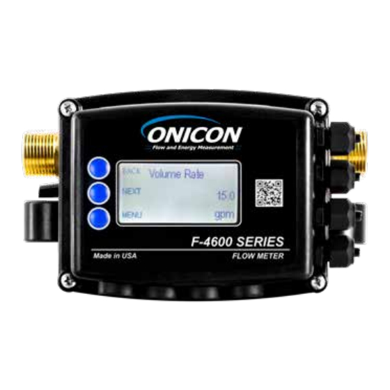 Onicon F-4600 Series Installation And Operation Manual