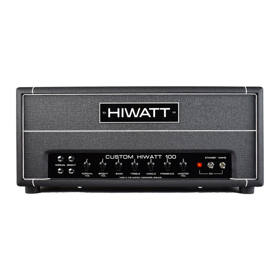 HIWATT DR 103 Owner's Manual