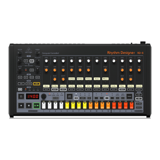 Behringer RHYTHM DESIGNER RD-8 Manuals