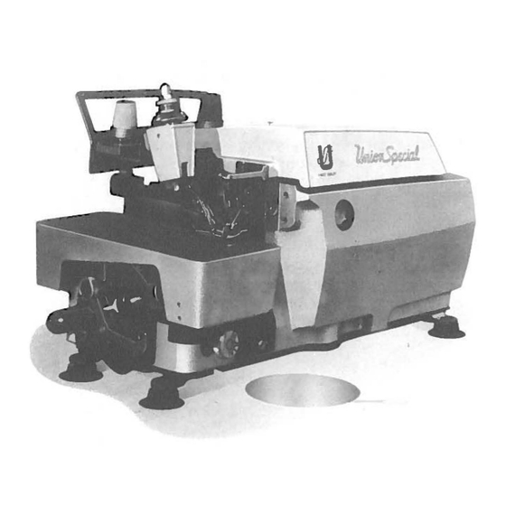 UnionSpecial 39500PA Adjusting Instructions And Illustrated Parts List