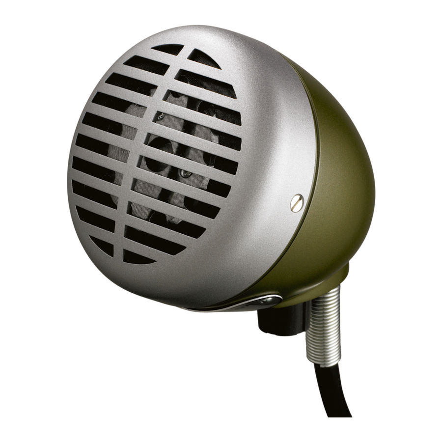 Shure GREEN BULLET 520DX - Harmonica Microphone Manual