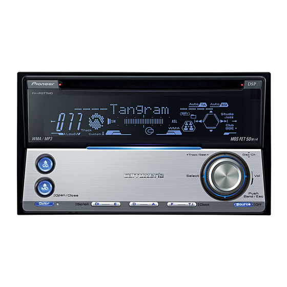 Pioneer Carrozzeria FH-P077MD Manuals | ManualsLib