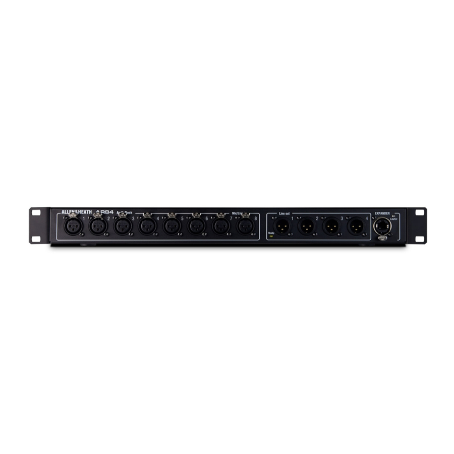 ALLEN & HEATH AR84 - AudioRack Manual