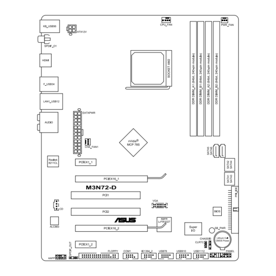 Asus M3N72-D - Motherboard - ATX User Manual
