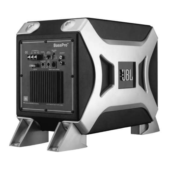JBL BassPRO Notice D'utilisationl