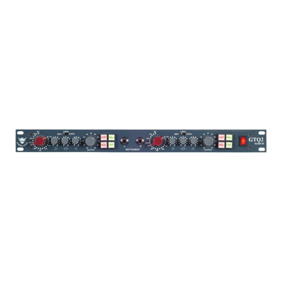 Aurora Audio GTQ2 MKIII Instruction Sheet