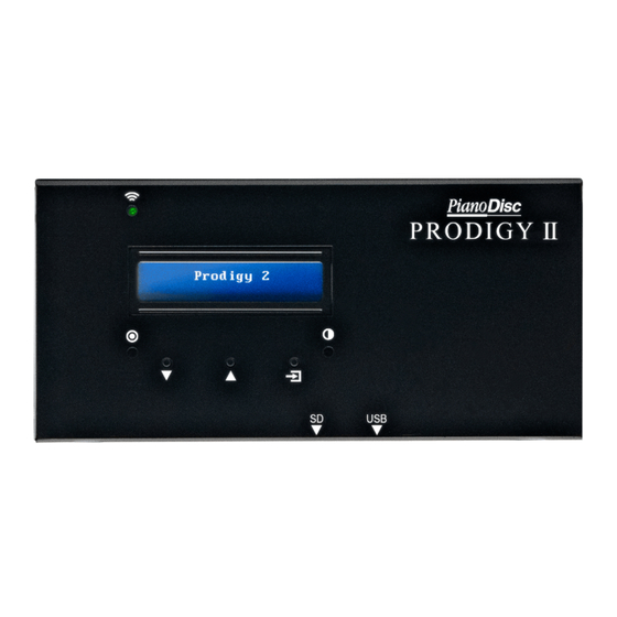 PianoDisc Prodigy SDHD II User Manual