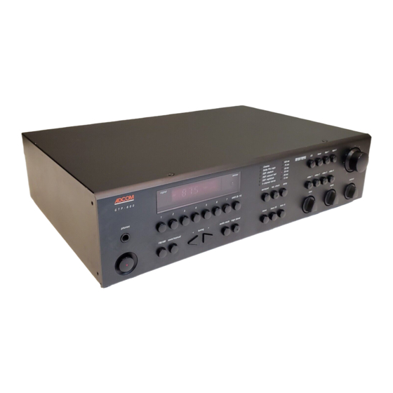 Adcom GTP-600 Owner's Manual