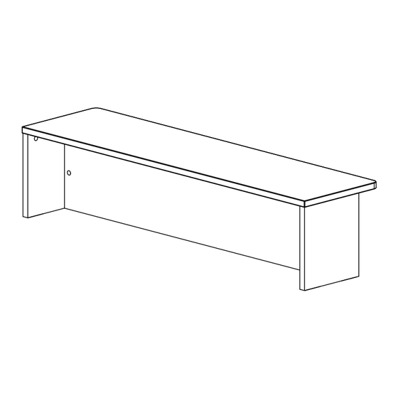 bbf 60W Straight Reception Shelf Assembly Manual