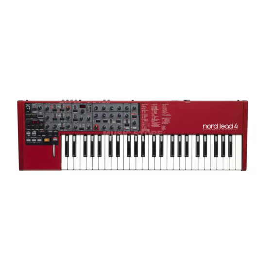 Clavia Nord Lead 4R Manuals