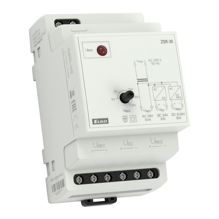 Elko ZSR-30 Analog Power Supply Manuals