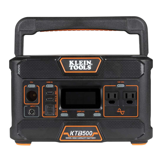 Klein Tools KTB500 Instruction Manual
