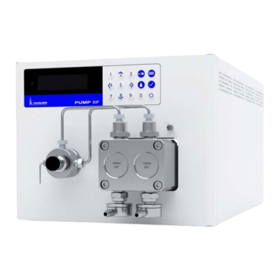 Knauer BlueShadow Pump 80P Service Instructions Manual