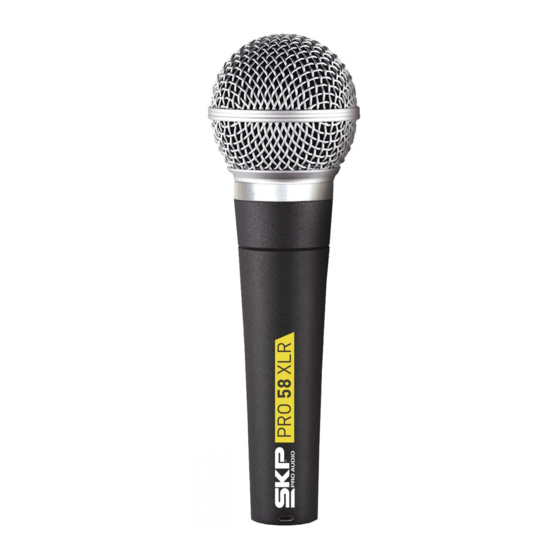 SKP Pro Audio Pro-58XLR Instruction Manual