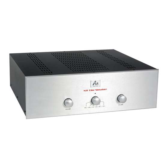 Audio Note M10 Signature Owner's Information