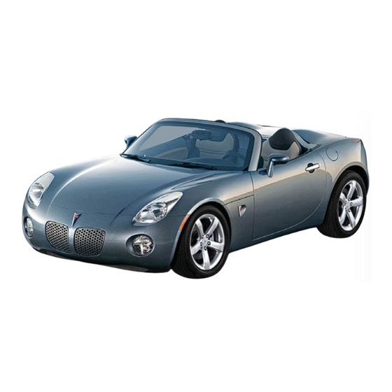 Pontiac Solstice 2009 Getting To Know Manual