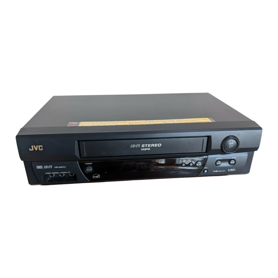 JVC HR-A591U 4-Head Hi-Fi VCR Manuals