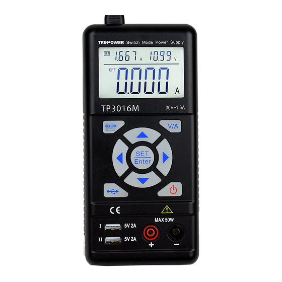 User Manuals: TekPower TP3016M Series DC Power Supply