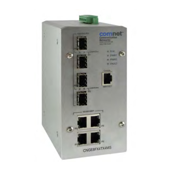 Comnet CNGE8FX4TX4MS Installation And Operation Manual