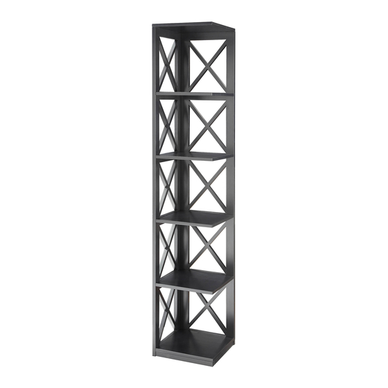 convenience concepts Oxford 5 Tier Corner Bookcase Assembly Instructions