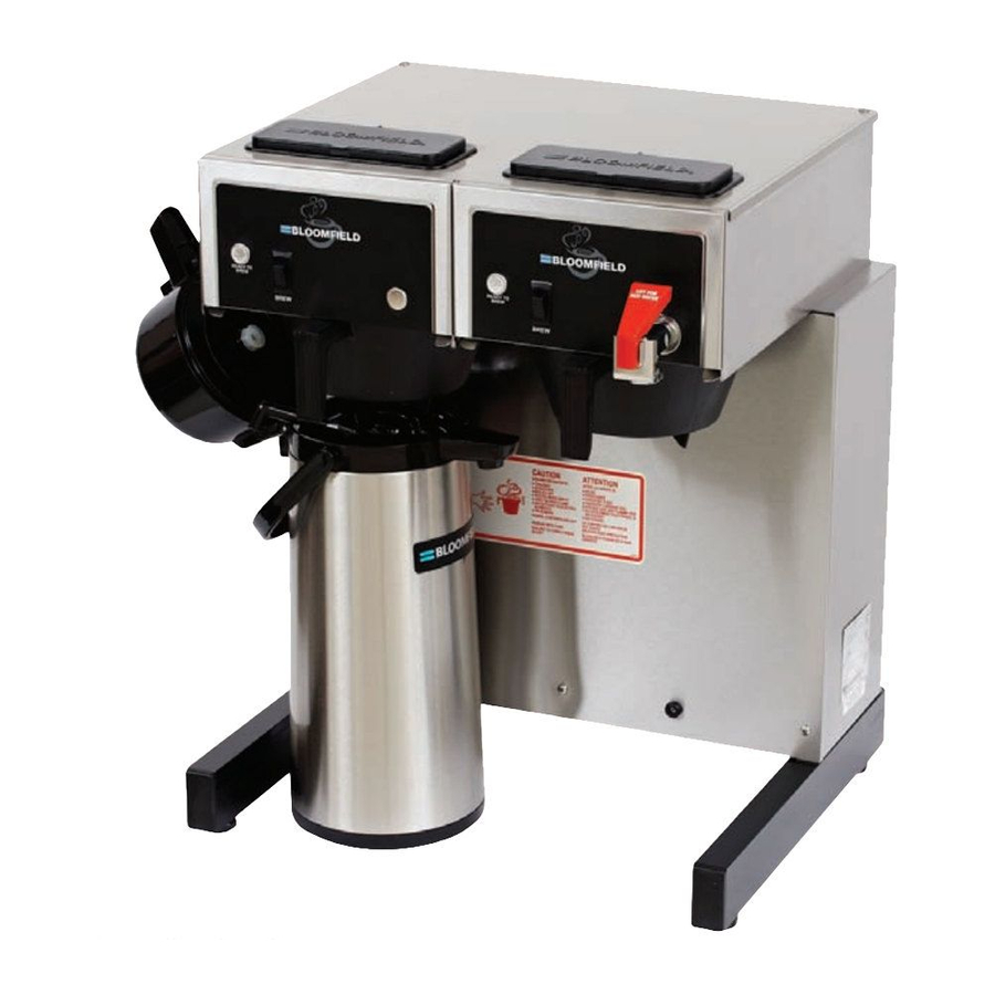 Bloomfield 8792 Dual Airpot Brewer Manuals