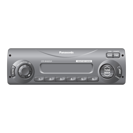 Panasonic CR-W402UA Operating Instructions Manual