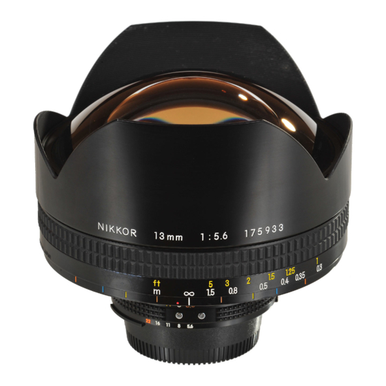 Nikon Nikkor 13mm f/5.6 Instruction Manual