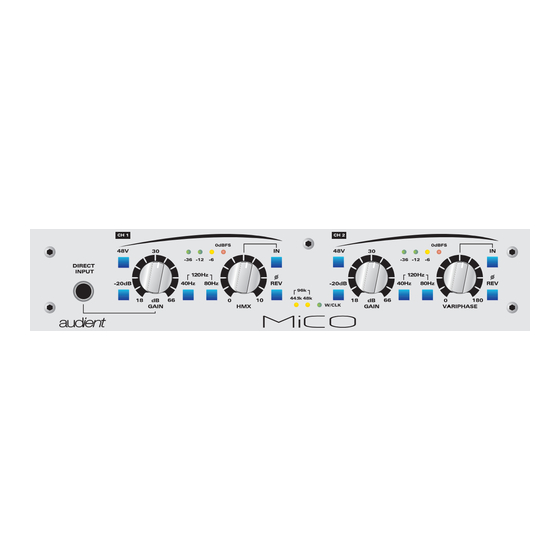 Audient MICO Operation Manual