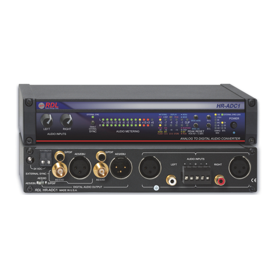 RDL HALF-RACK Series Installation And Operation Instructions