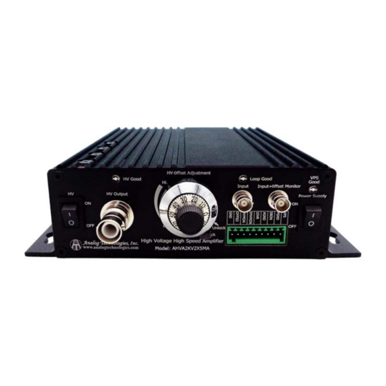 Analog Technologies AHVA2KV2X5MA Manual