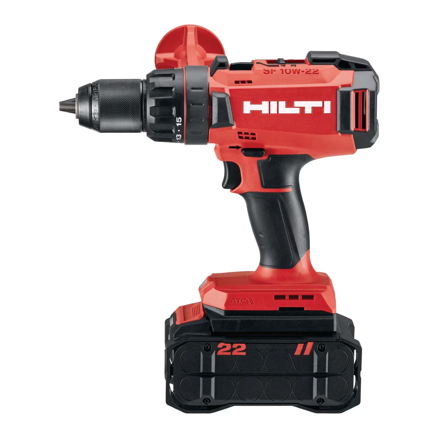 HILTI Nuron SF 10W22 - Cordless Drill Driver Manual