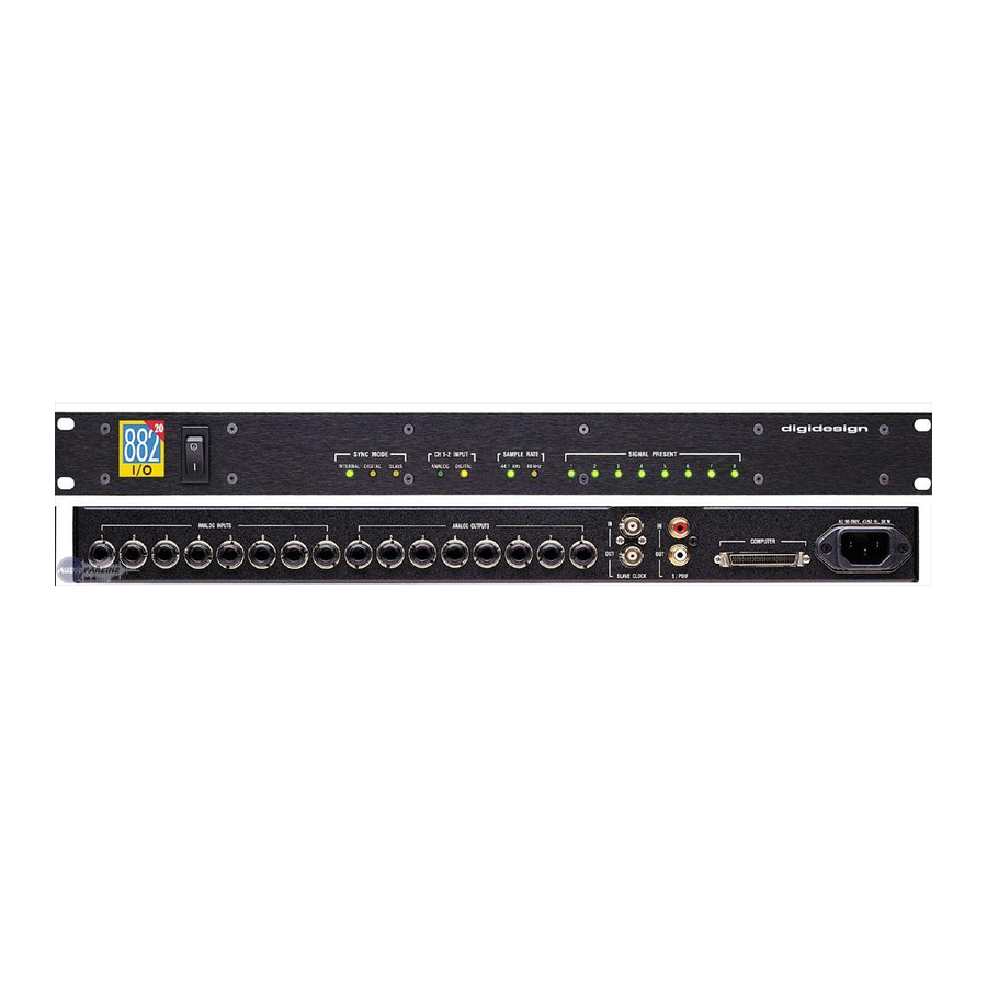 DigiDesign 882/20 Installation Manual