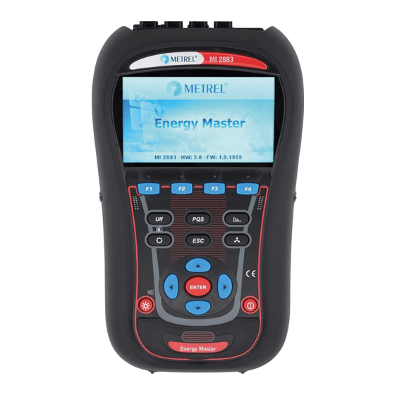 METREL Energy Master MI 2883 Analyzer Manuals