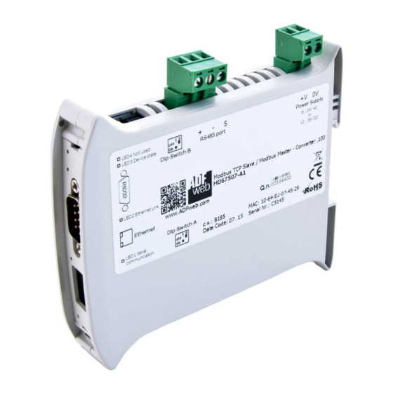 Конвектор сигналов. Преобразователь PROFINET/Profibus Converter hd67b72-a1 adfweb. Модуль аналогового ввода Modbus TCP. Hd67604-a1 - промышленный конвертер. Modbus TCP slave esp01s.