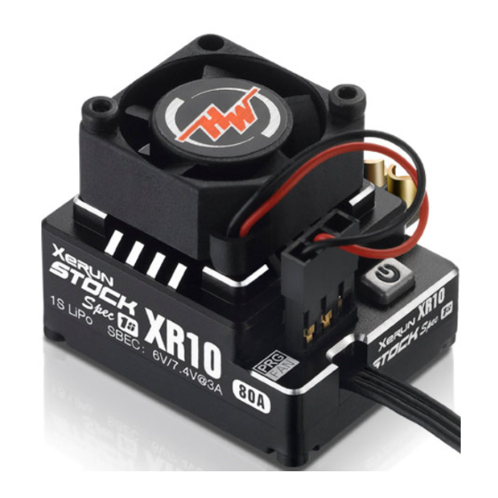 HOBBYWING XR10 STOCK SPEC USER MANUAL Pdf Download ManualsLib