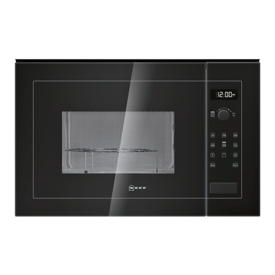 NEFF H12GE60S0G Built-in Microwave Oven Manuals