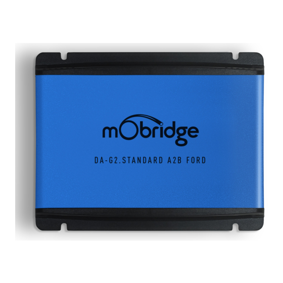 Mobridge DA-G2 A2B FORD Manual