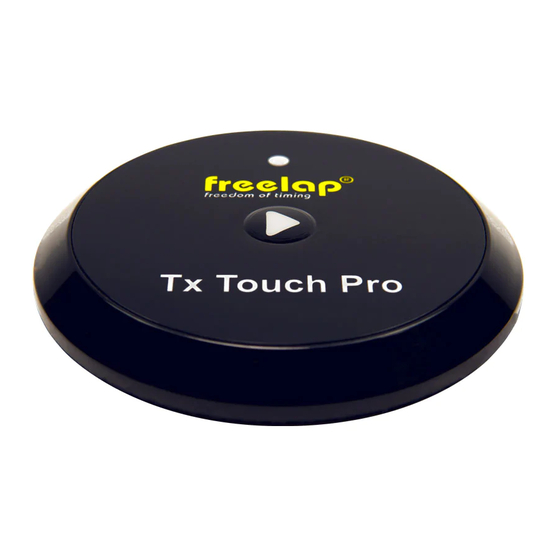 Freelap TX TOUCH PRO Instructions For Use