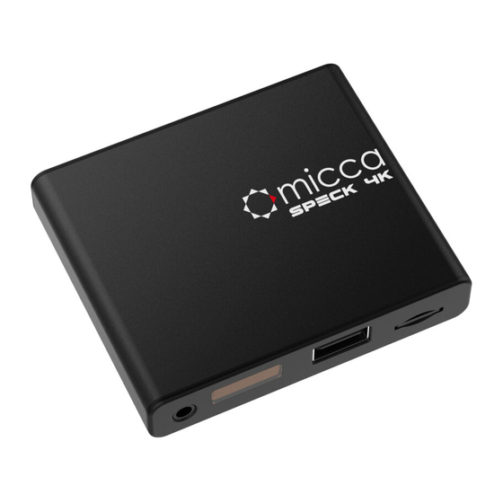 Micca Speck 4K Owner's Manual