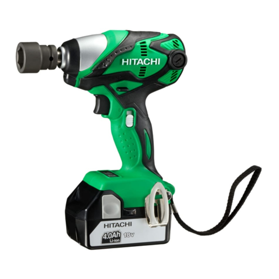 Hitachi WH 18DSDL Safety Instructions And Instruction Manual