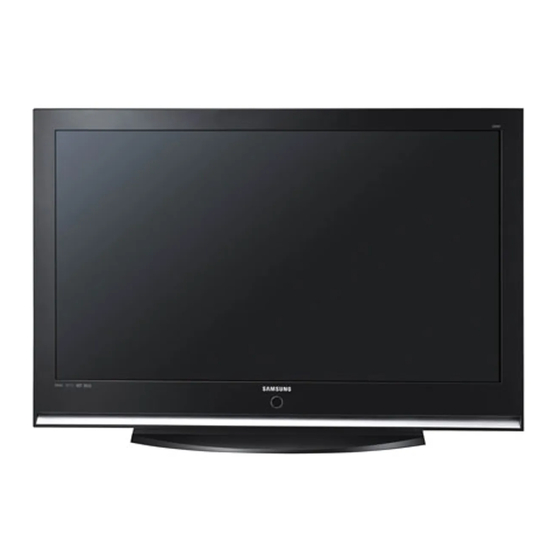 Samsung Plasma Display Panel Television Manuals