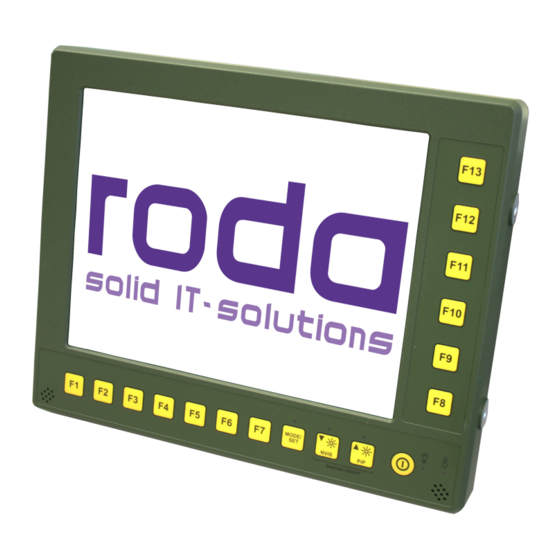 User Manuals: Roda RD10 HB Rugged Monitor